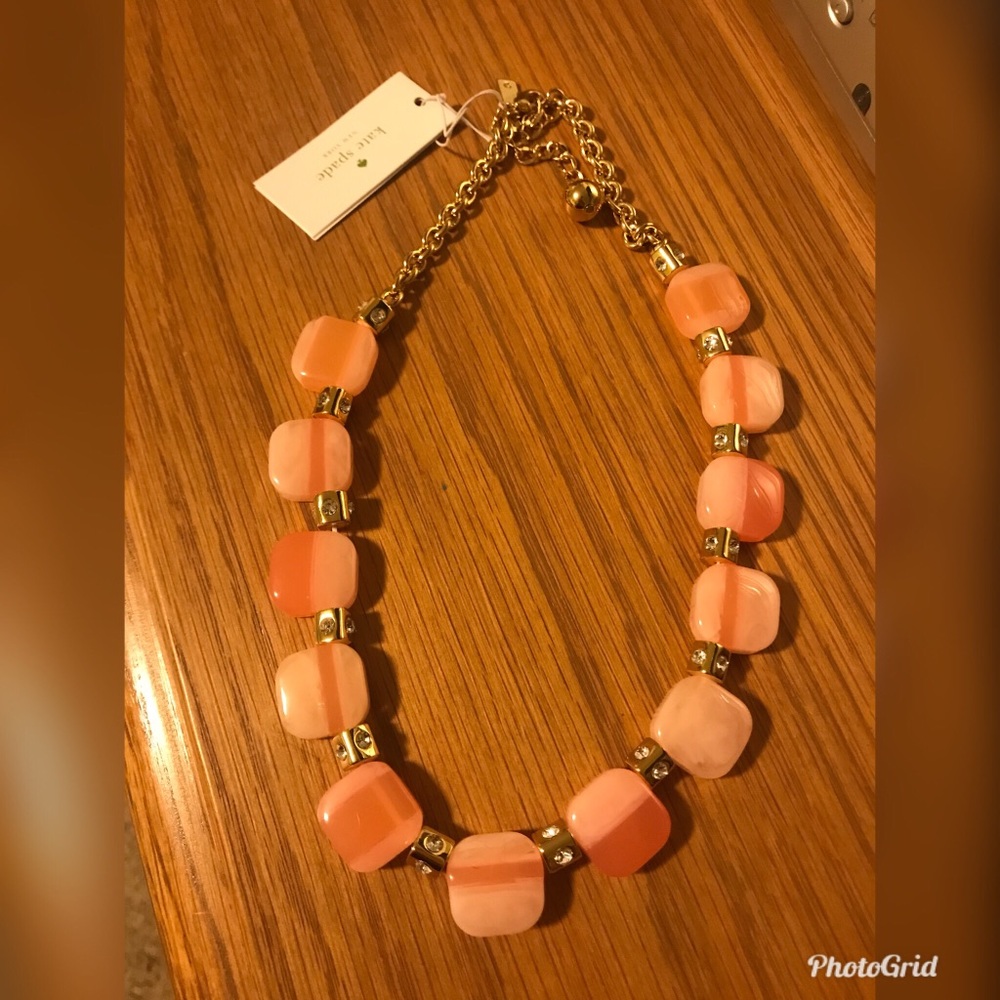 Kate Spade ♠️ Blush Color Black Necklace.